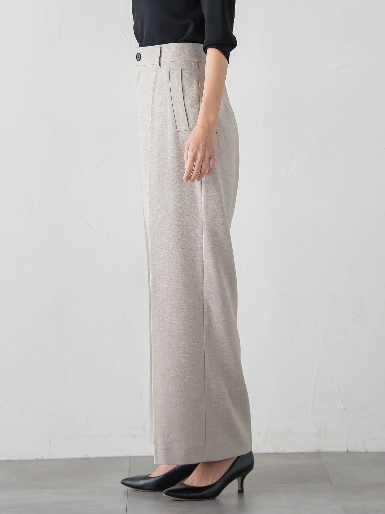 リネンライクオックスパンツ