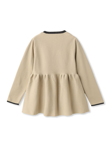 ペプラムカーディガンニット≪手洗い可能≫