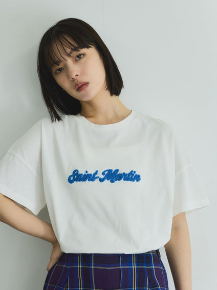 さがら刺繍ロゴTシャツ≪洗濯機で洗える≫