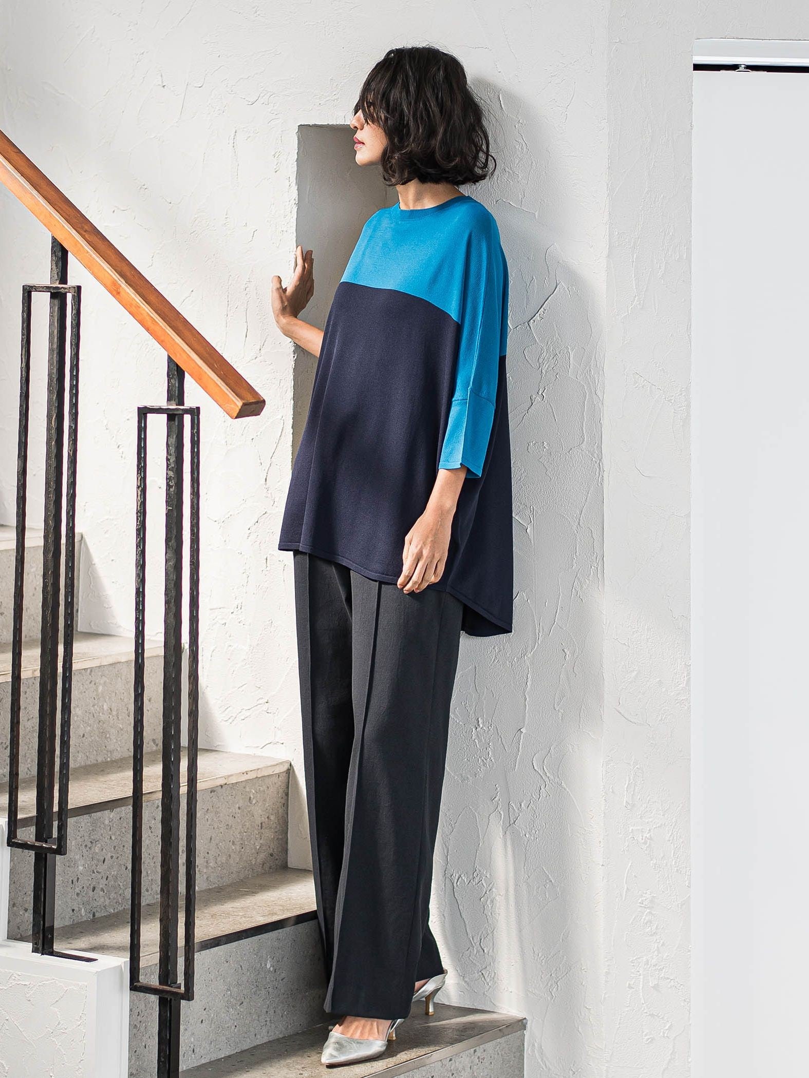 【WEB限定】シェルタリングワイドパンツ≪洗濯機で洗える≫