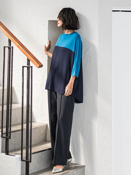 【WEB限定】シェルタリングワイドパンツ≪洗濯機で洗える≫