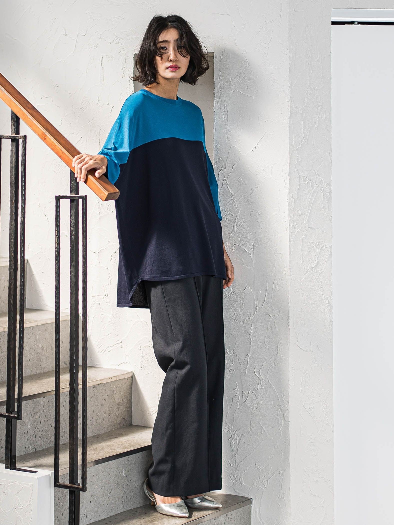 【WEB限定】シェルタリングワイドパンツ≪洗濯機で洗える≫