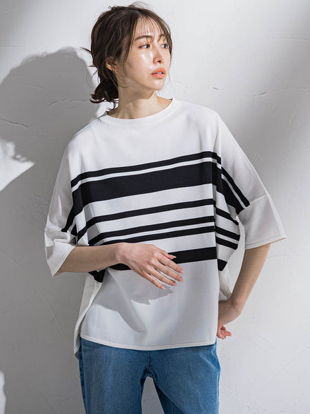 【WEB限定】ボーダーニット≪手洗い可能≫