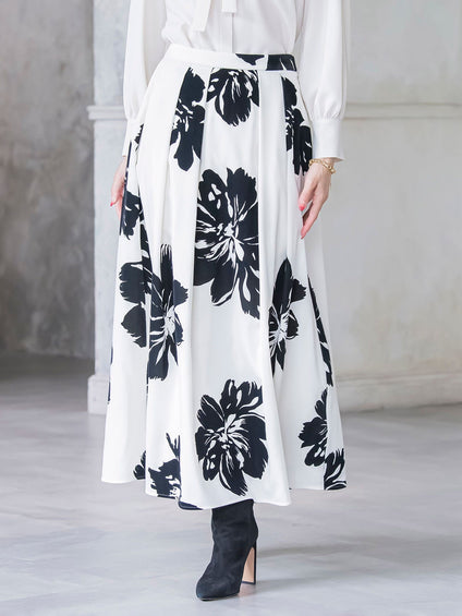 ビッグフラワーフロッキースカート