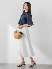 トリコットシフォンカットソー