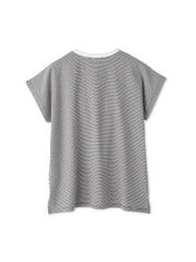 ナローボーダーステートメントTシャツ