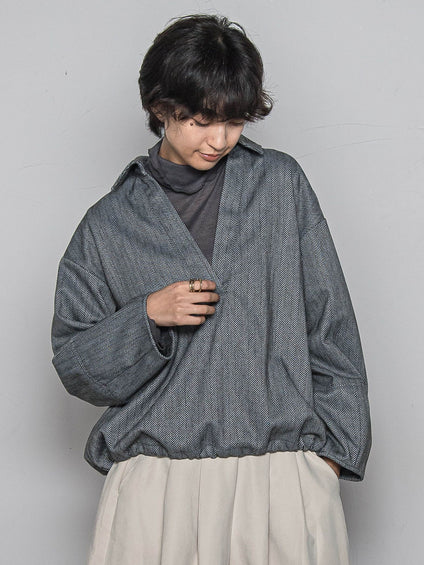 【楽・美・軽】スキッパーブラウス≪手洗い可能≫