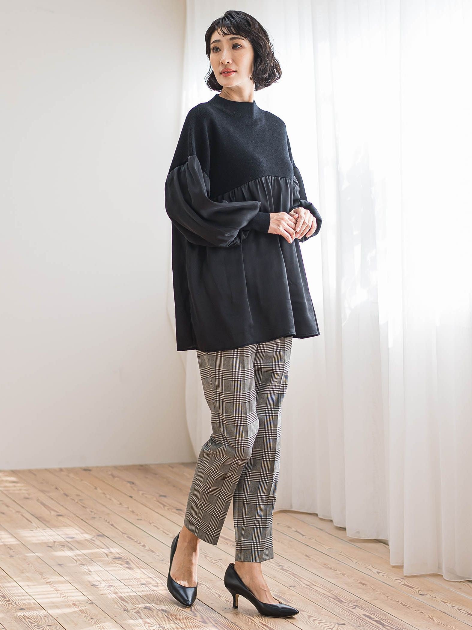 【WEB限定】”すっきり快適な履き心地”テーパードパンツ≪洗濯機で洗える≫