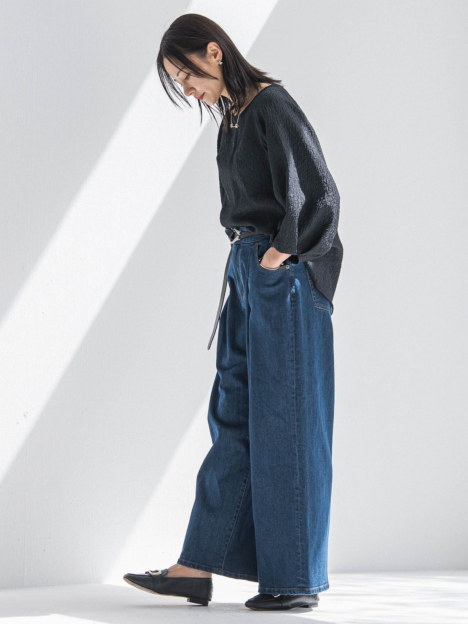 【WEB限定】エアリージャガードブラウス≪洗濯機で洗える≫