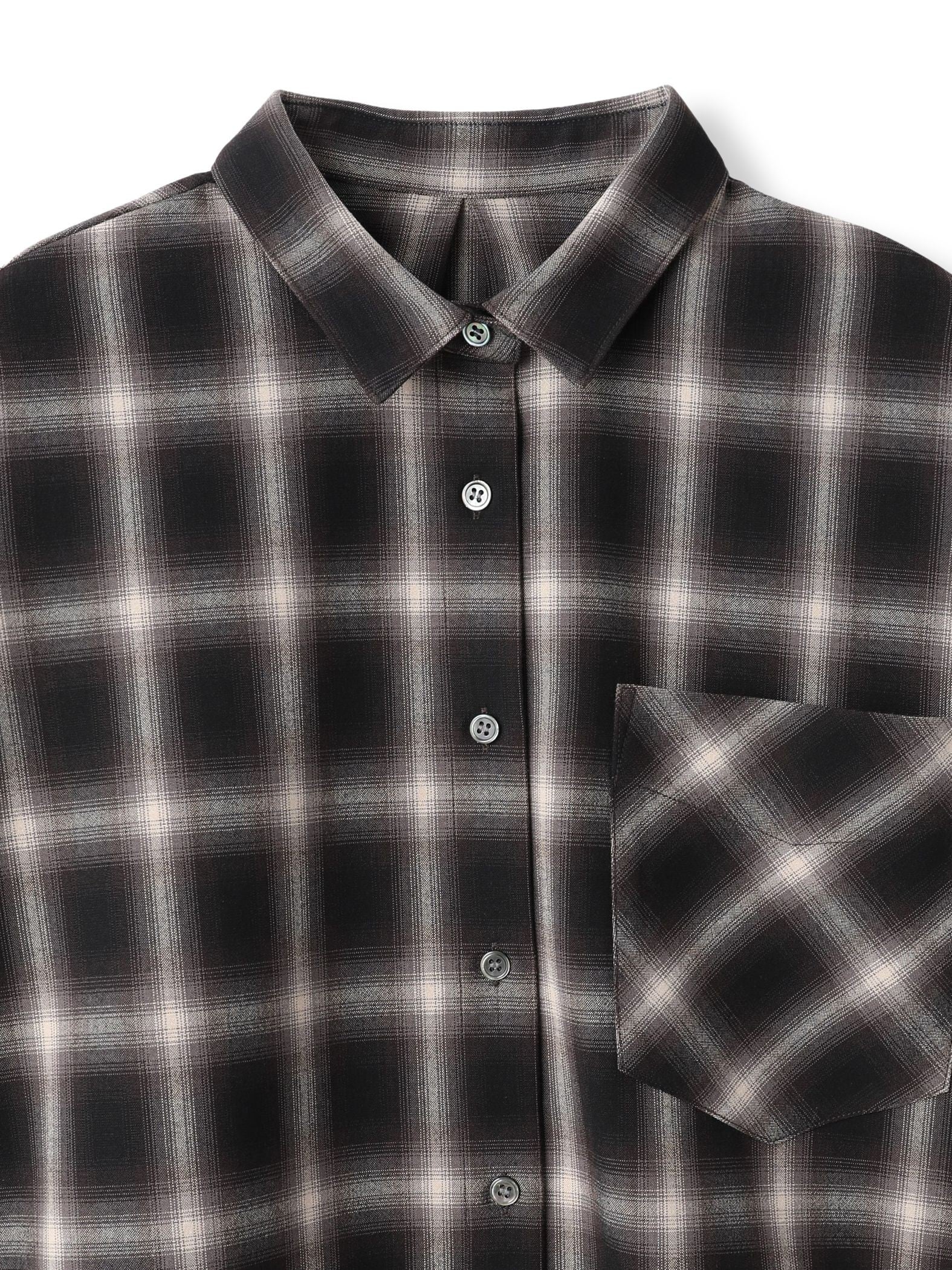 ドロストクロップドシャツ≪洗濯機で洗える≫