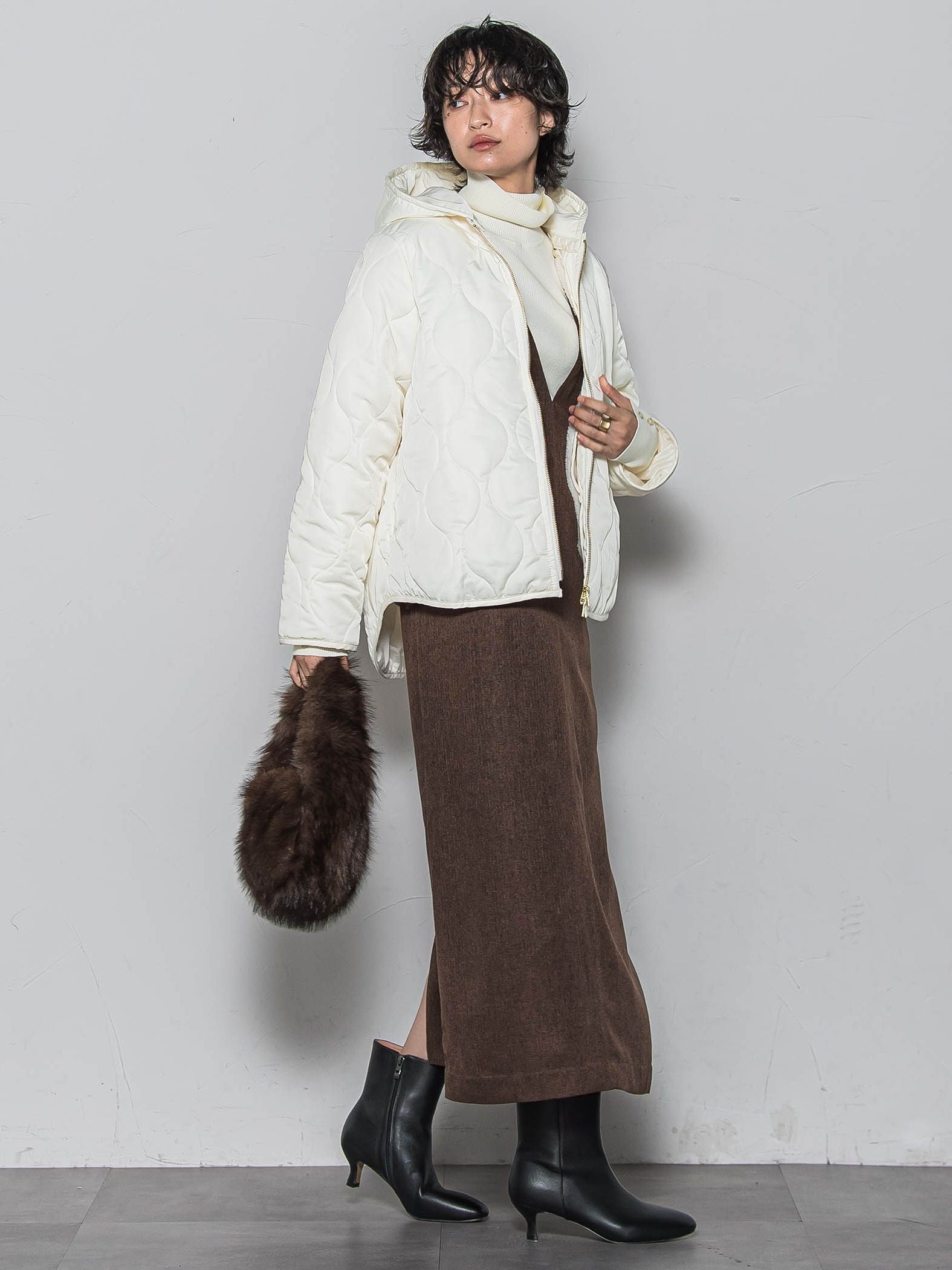 ライトツイードジャンパードレス≪手洗い可能≫