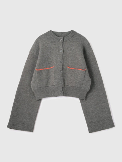 アルパカタッチダブルフェイスニットカーディガン≪手洗い可能≫