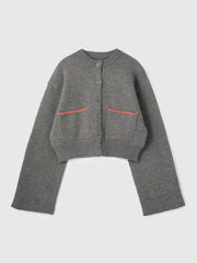 アルパカタッチダブルフェイスニットカーディガン≪手洗い可能≫