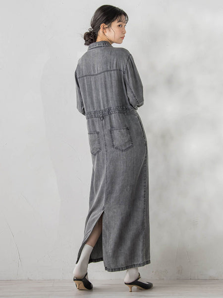 テンセルデニムワンピース