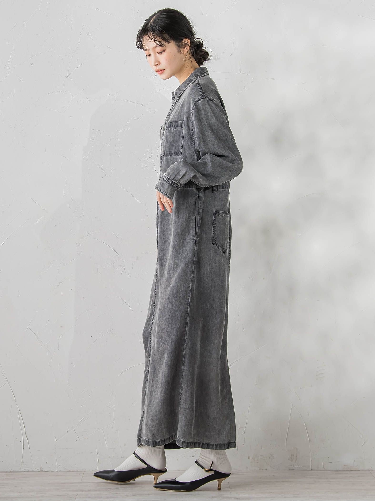 テンセルデニムワンピース