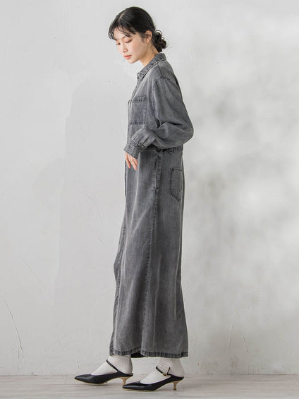 テンセルデニムワンピース