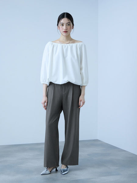 サイドポケットワイドタックパンツ