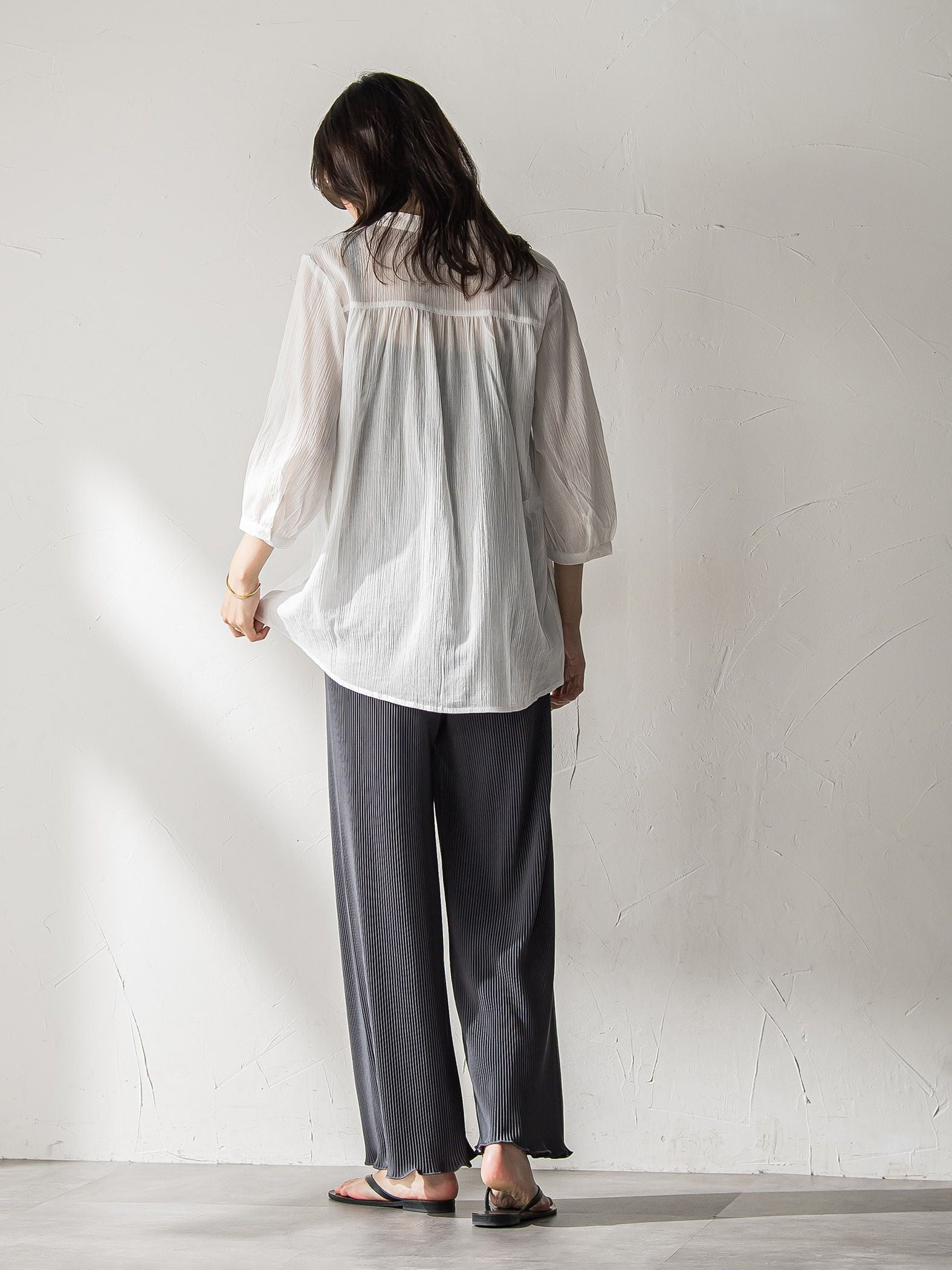 【WEB限定】クリスタルプリーツパンツ≪手洗い可能≫