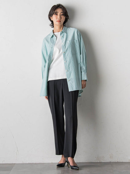 ドビーストライプシャツ