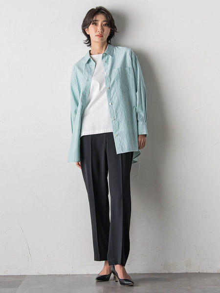 ドビーストライプシャツ