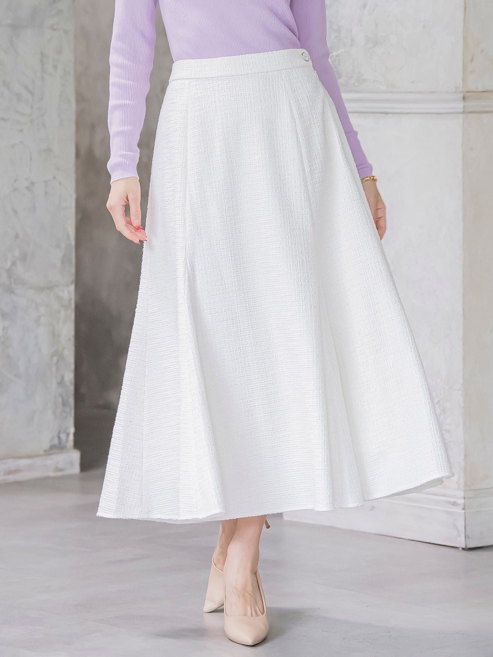 ツイードラメマーメイドスカート