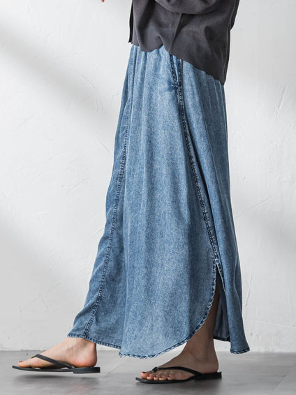 ゆれるデニムサークルスカート