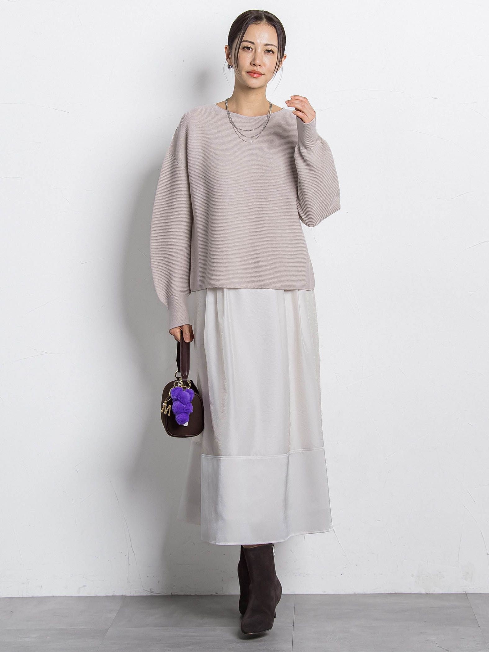 ホールガーメントガーターニット≪洗える≫