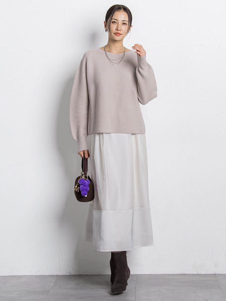 ホールガーメントガーターニット≪洗える≫