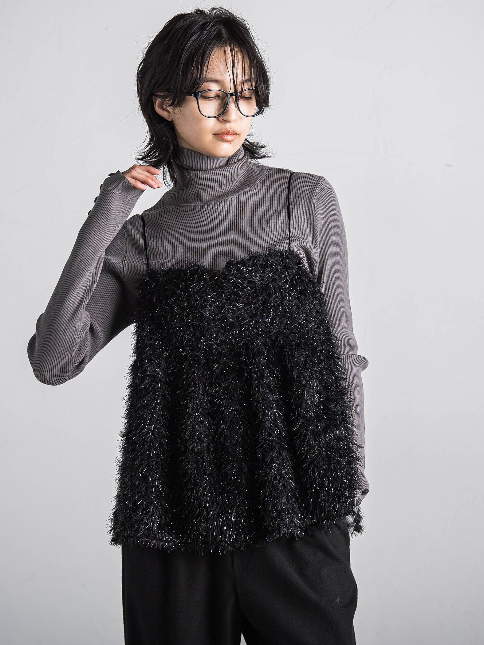 フィルムフェザーキャミブラウス≪手洗い可能≫