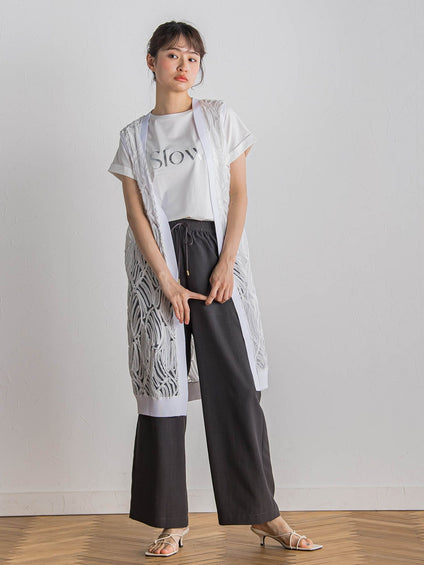 ドライタッチコットンロゴTシャツ≪洗濯機で洗える≫