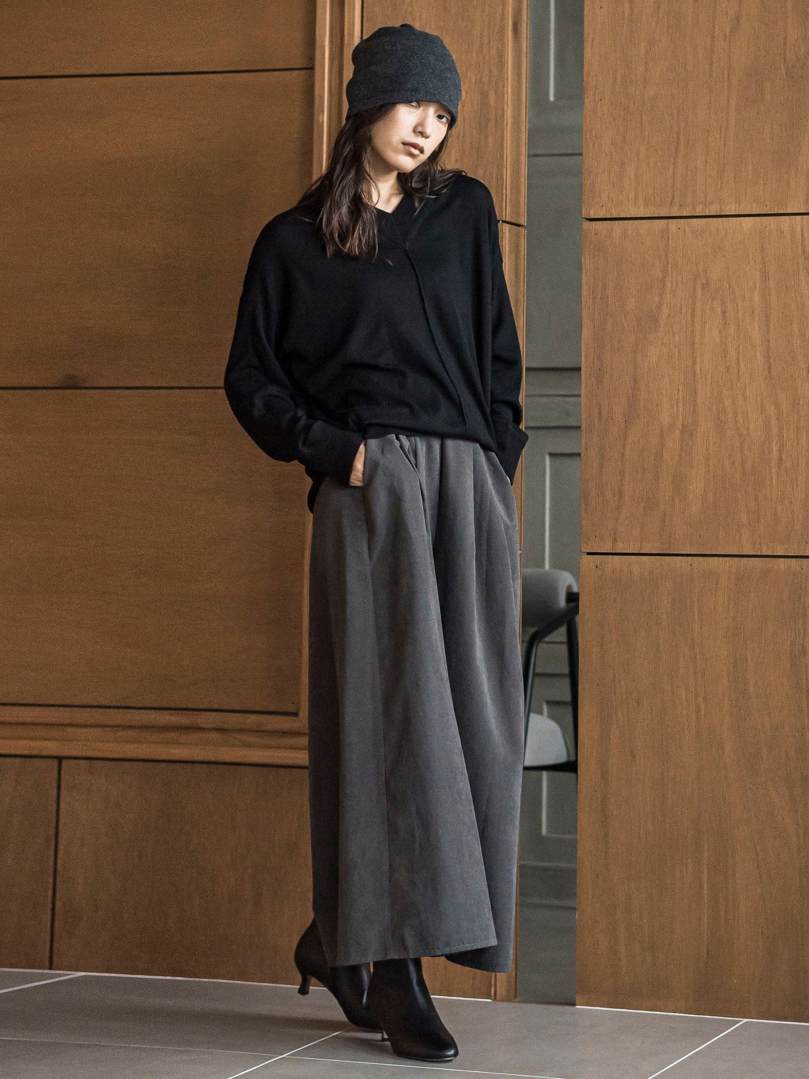 【ゆるっと上品】私に似合うキュロットパンツ≪手洗い可能≫