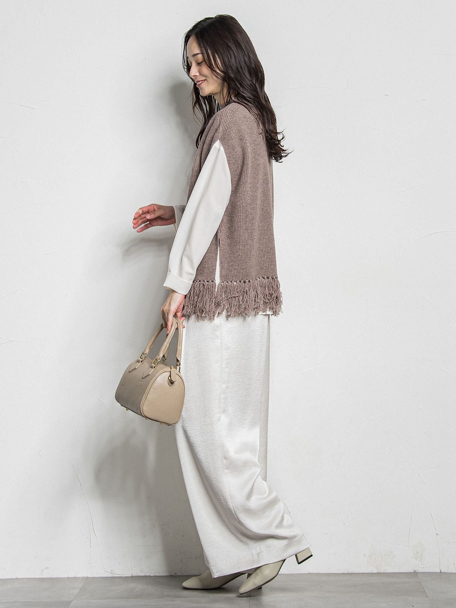 カリーヌサテンパンツ≪洗える≫