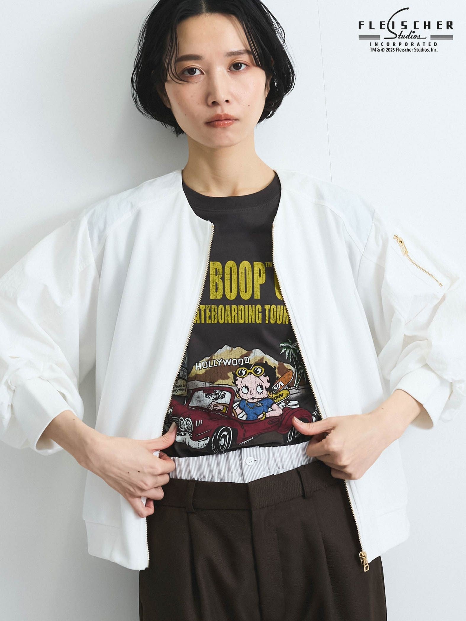 【VISION × Betty Boop™】ヴィンテージツアーノースリＴシャツ≪洗濯機で洗える≫