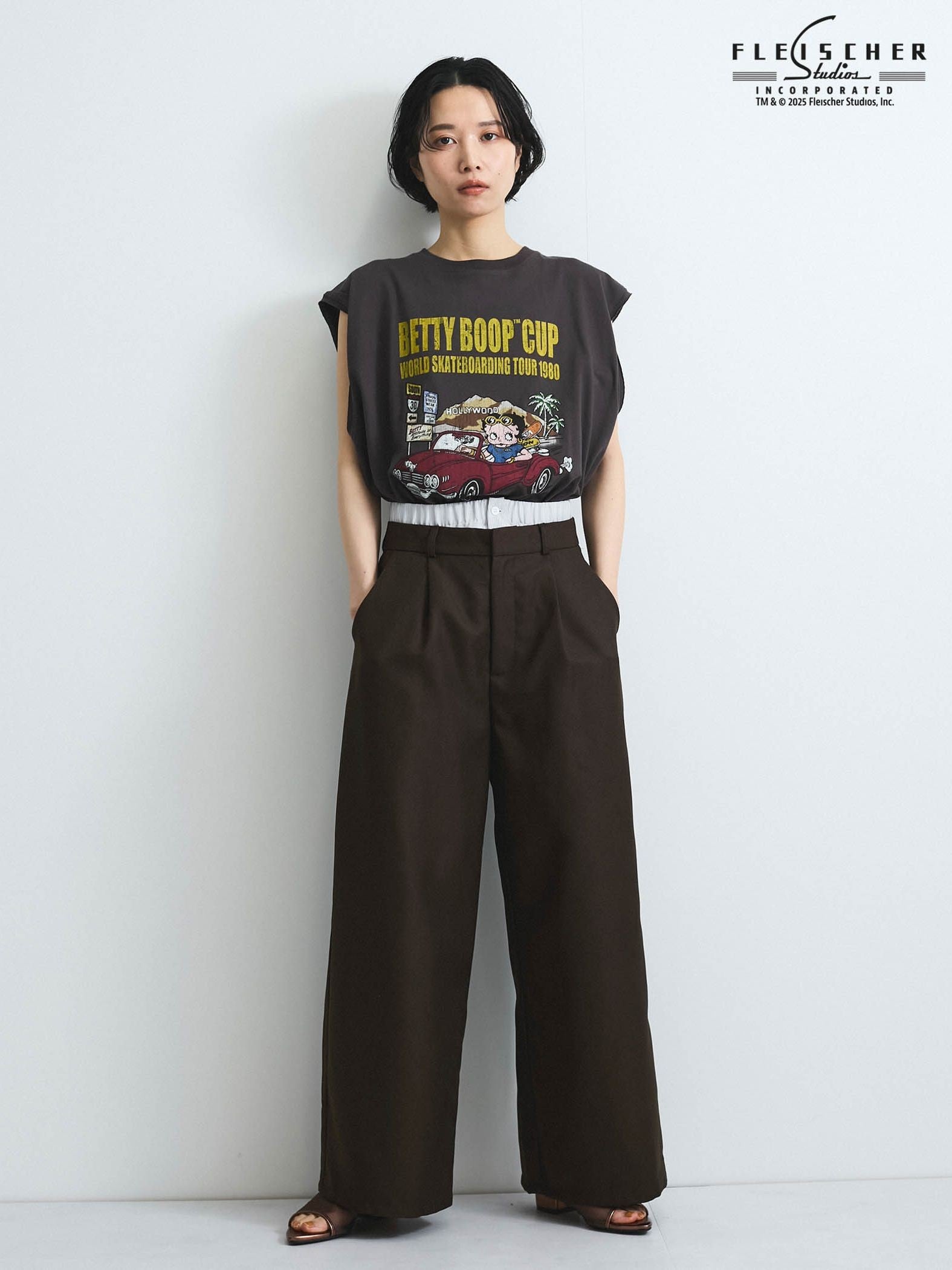 【VISION × Betty Boop™】ヴィンテージツアーノースリＴシャツ≪洗濯機で洗える≫