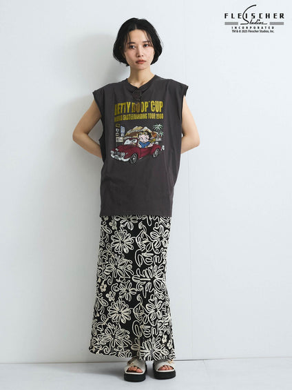 【VISION × Betty Boop™】ヴィンテージツアーノースリＴシャツ≪洗濯機で洗える≫