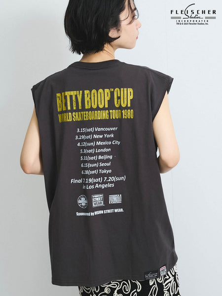 【VISION × Betty Boop™】ヴィンテージツアーノースリＴシャツ≪洗濯機で洗える≫