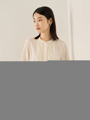 ポライトジョーゼットフリルブラウス≪手洗い可能≫