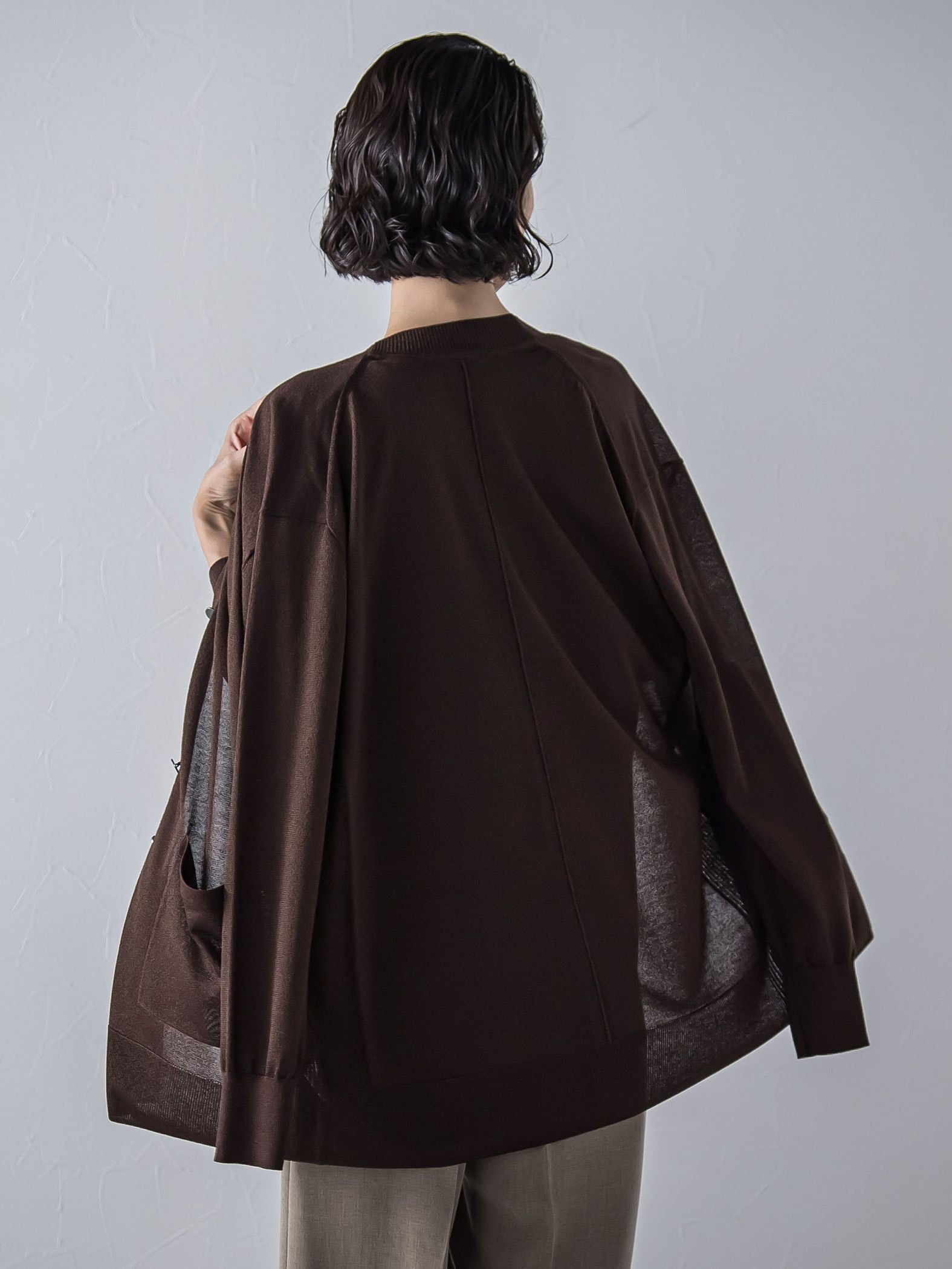 【極】SARIニットカーディガン≪手洗い可能≫