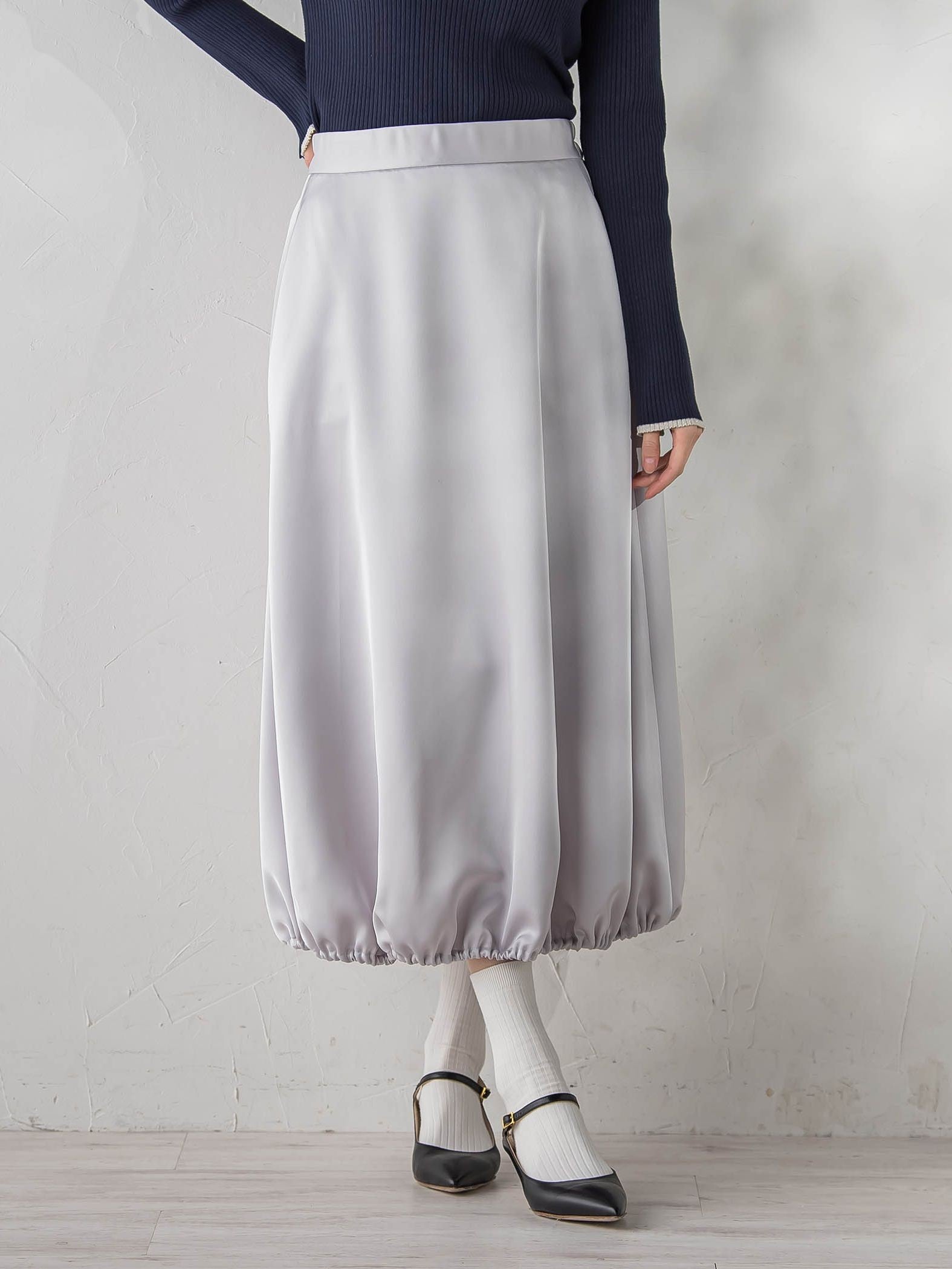 PLUM ROYAL SATINスカート≪手洗い可能≫