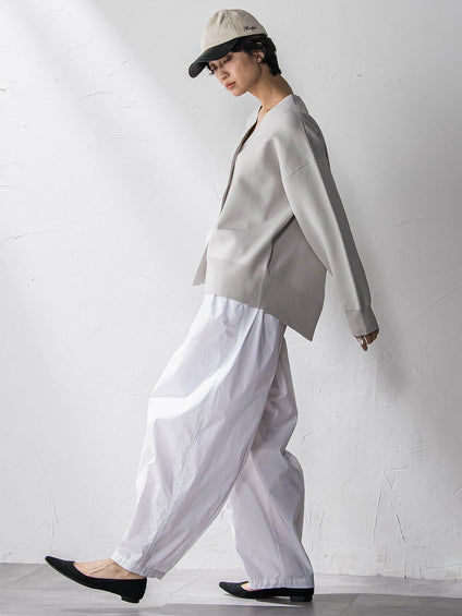 スポンディッシュVネックニットカーディガン≪洗濯機で洗える≫