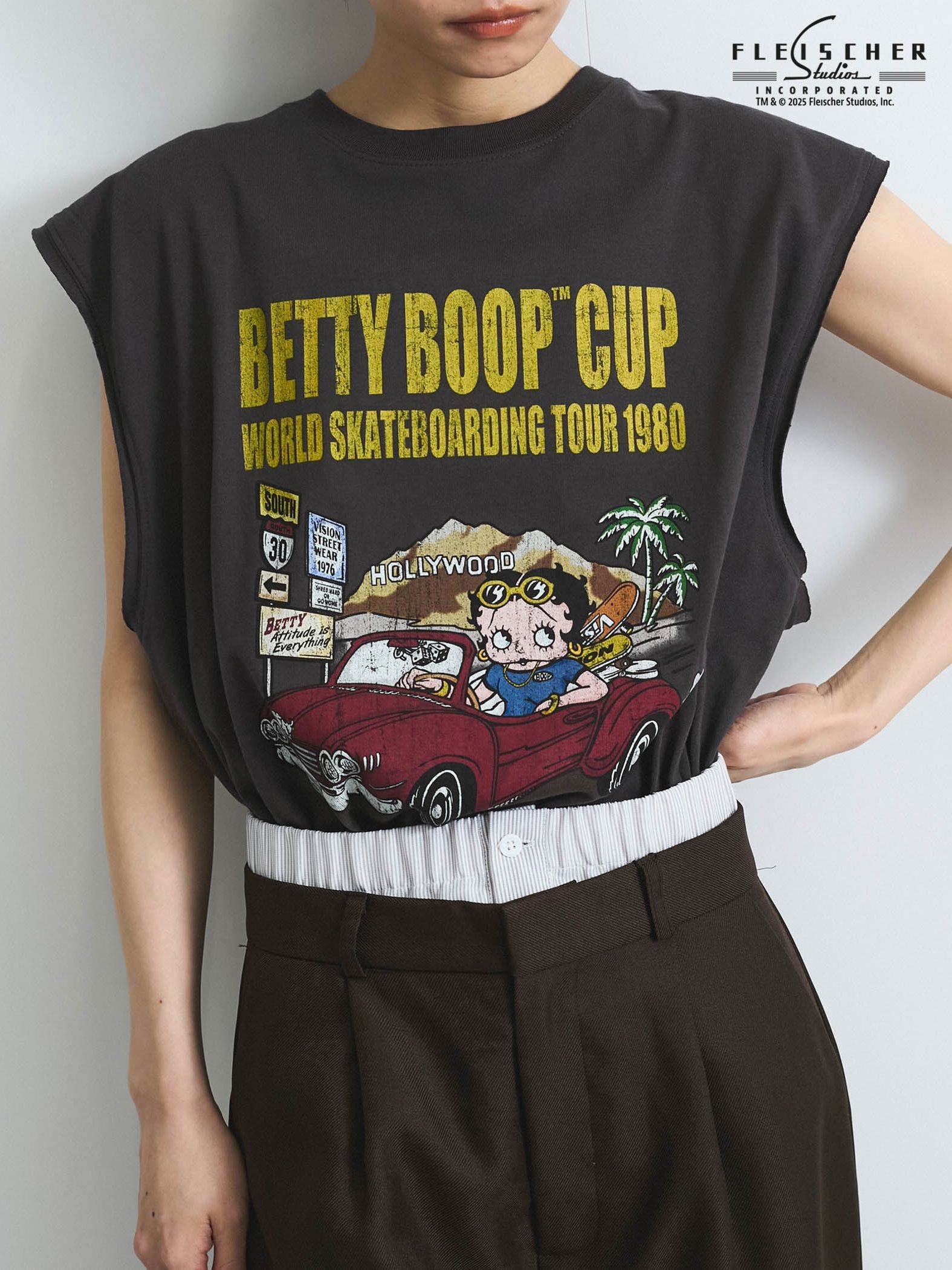 【VISION × Betty Boop™】ヴィンテージツアーノースリＴシャツ≪洗濯機で洗える≫