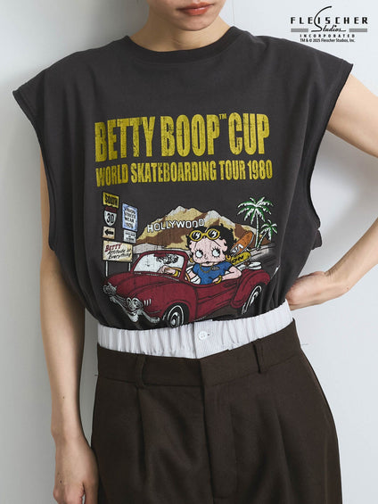【VISION × Betty Boop™】ヴィンテージツアーノースリＴシャツ≪洗濯機で洗える≫