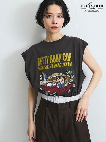 【VISION × Betty Boop™】ヴィンテージツアーノースリＴシャツ≪洗濯機で洗える≫