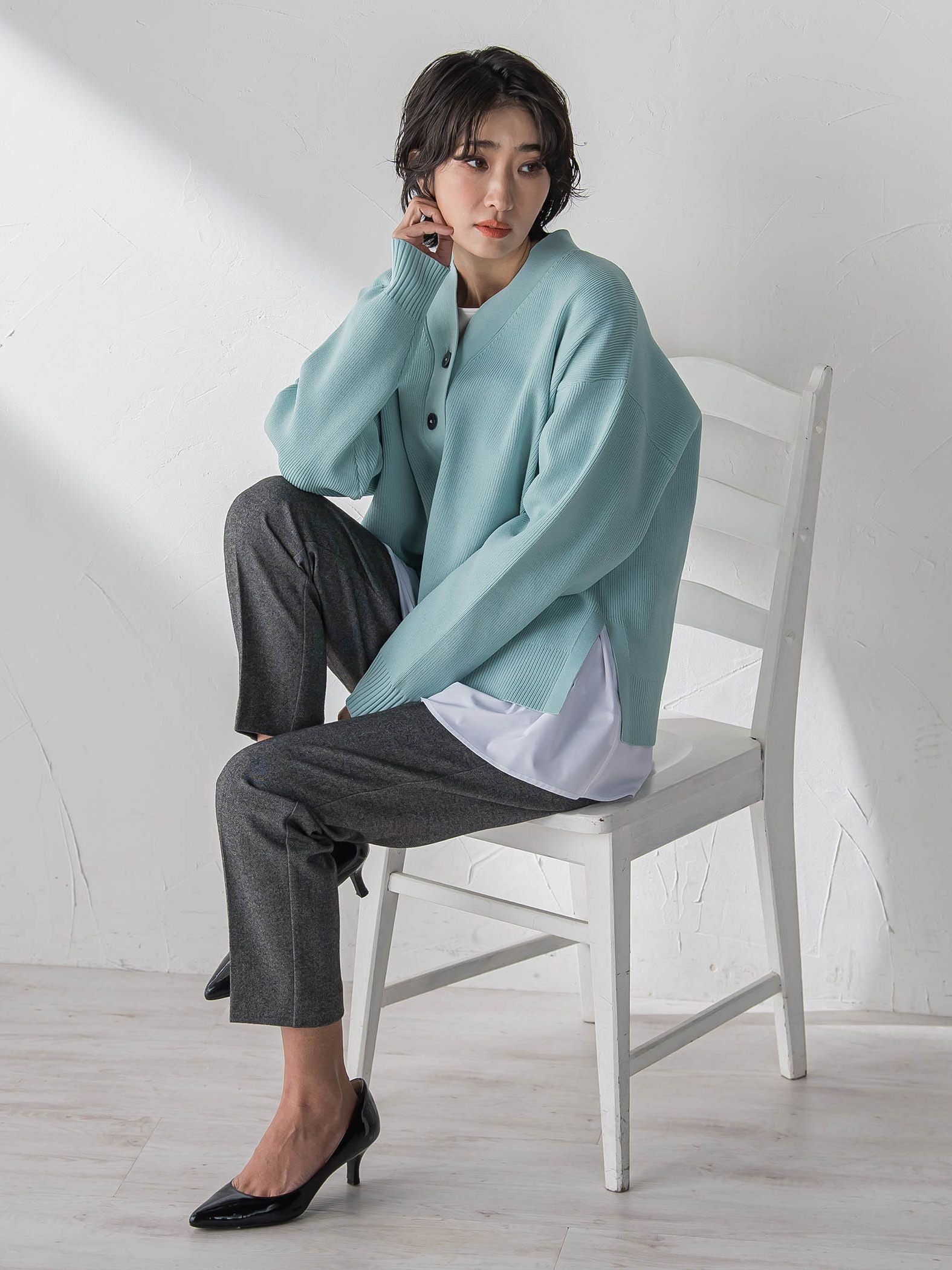 【大きいサイズ/WEB限定カラーあり】スポンディッシュニットカーディガン