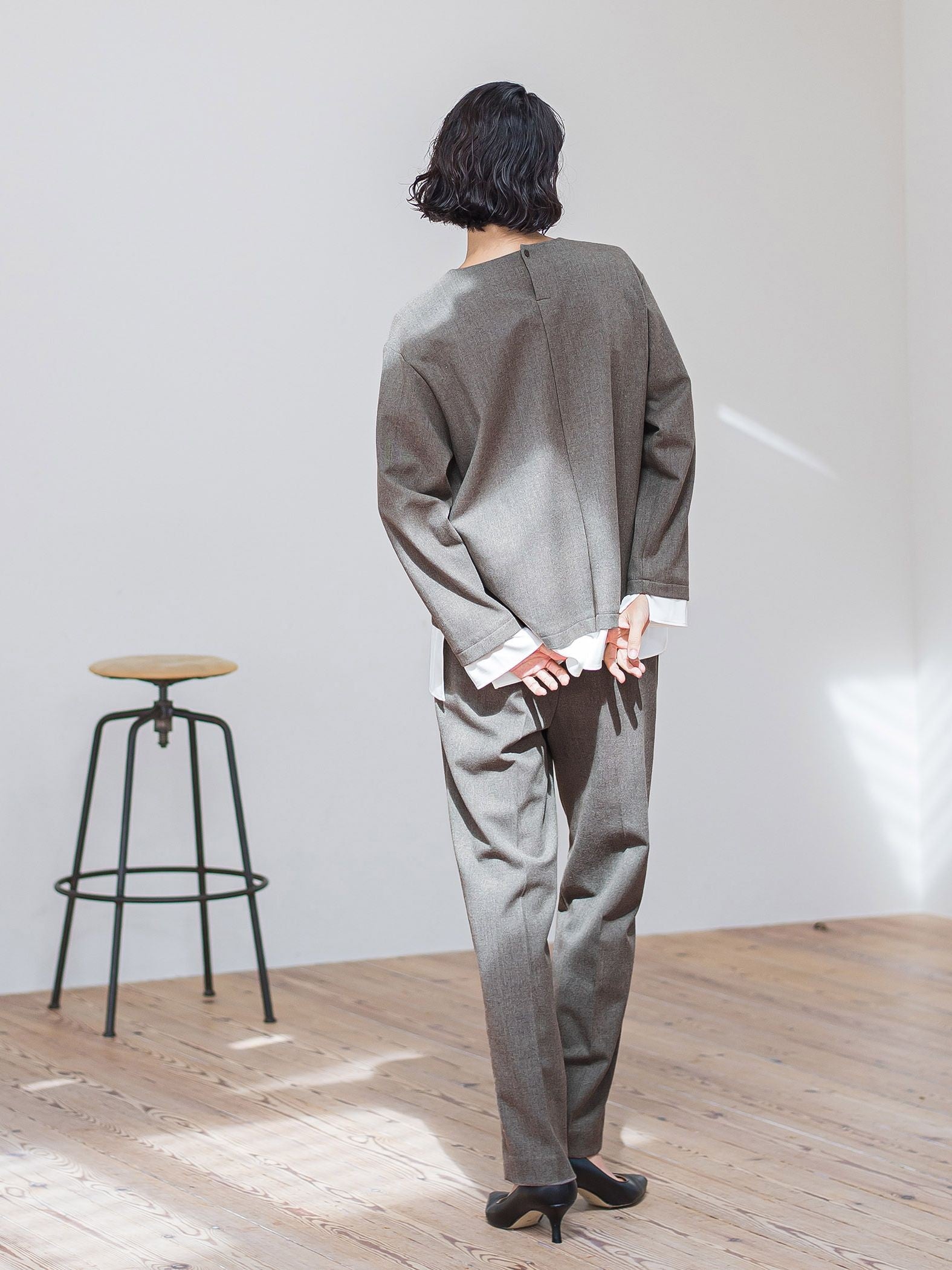 【大きいサイズ】ピクシエスタストレートパンツ≪洗濯機で洗える≫