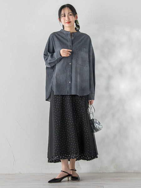 オーガンジーレイヤードスカート