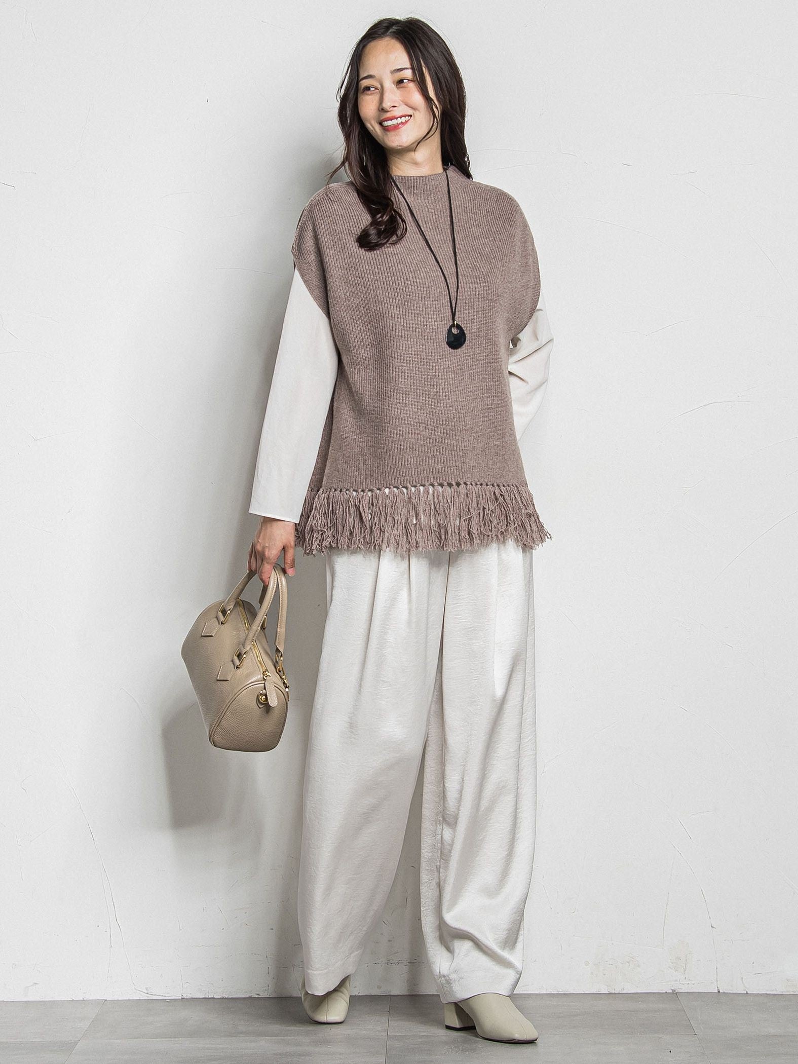 カリーヌサテンパンツ≪洗える≫