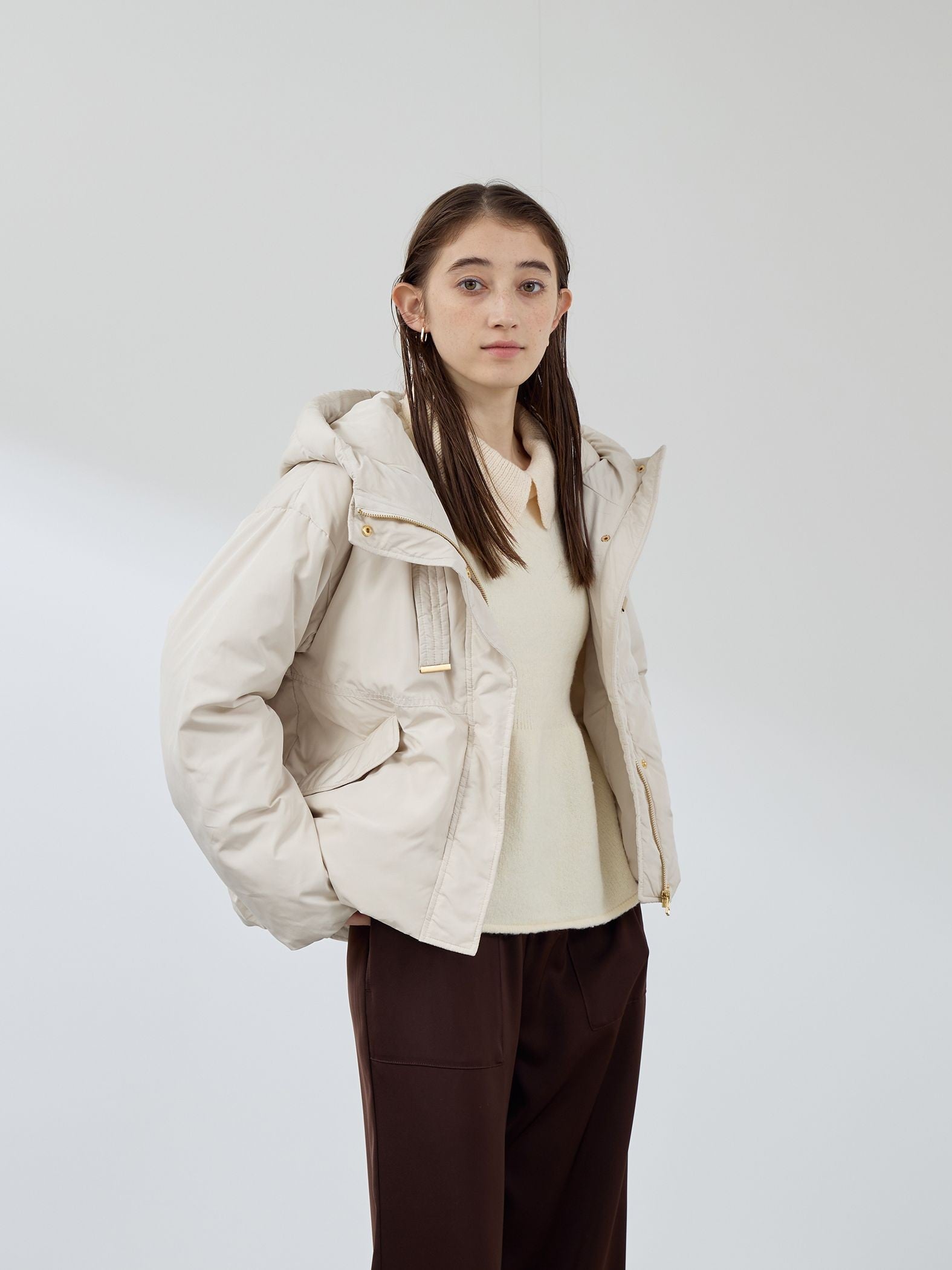 ワークフードピュアダウンジャケット