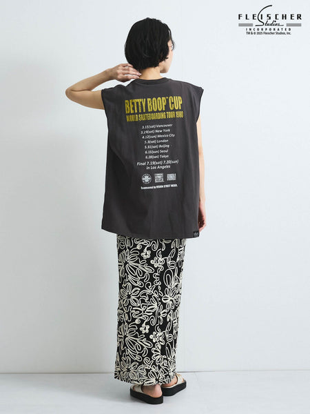 【VISION × Betty Boop™】ヴィンテージツアーノースリＴシャツ≪洗濯機で洗える≫