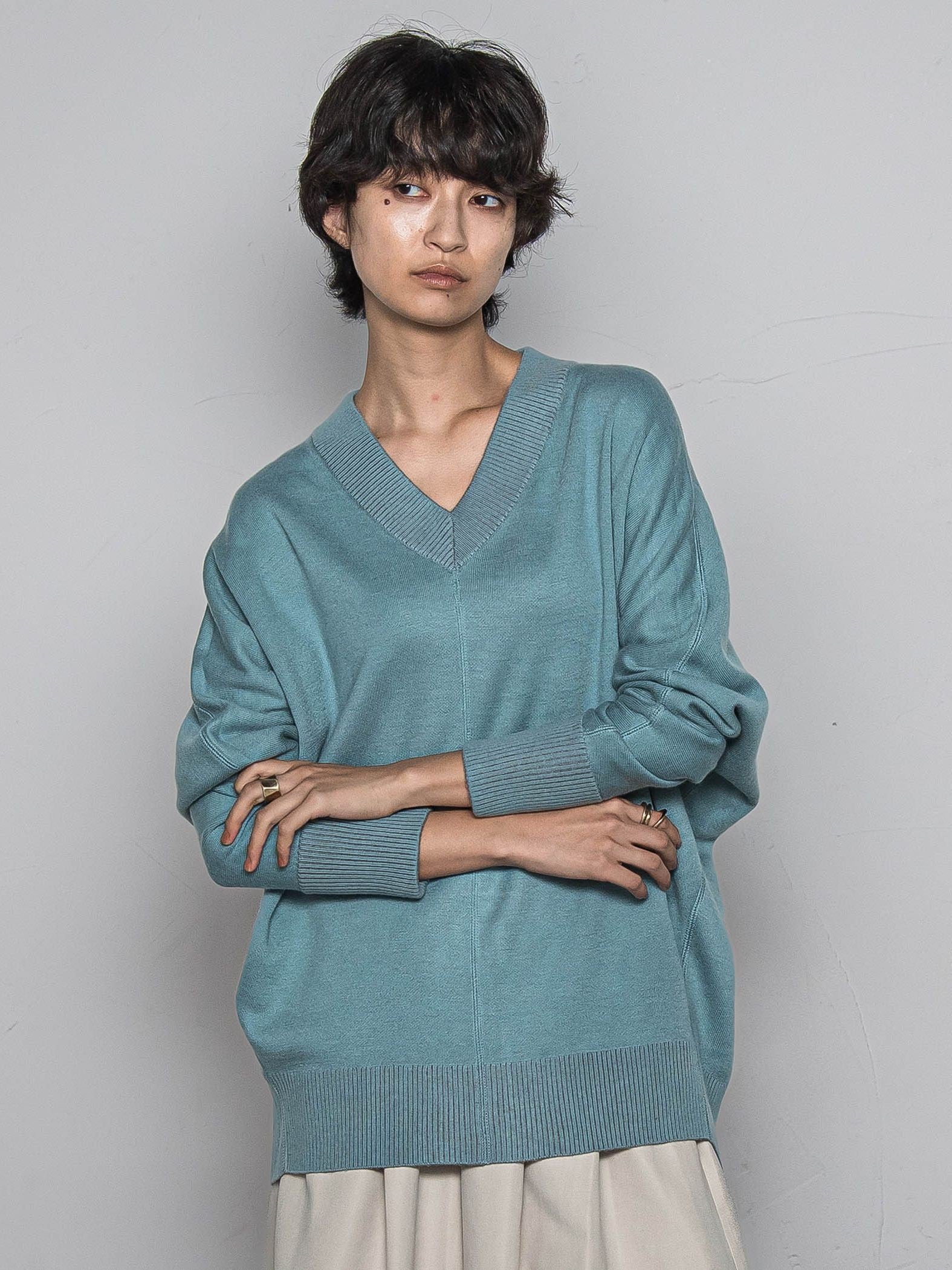 今日の気分で着回せるリバーシブルニット≪手洗い可能≫